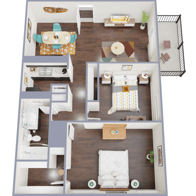 2 Bed / 1 Bath
